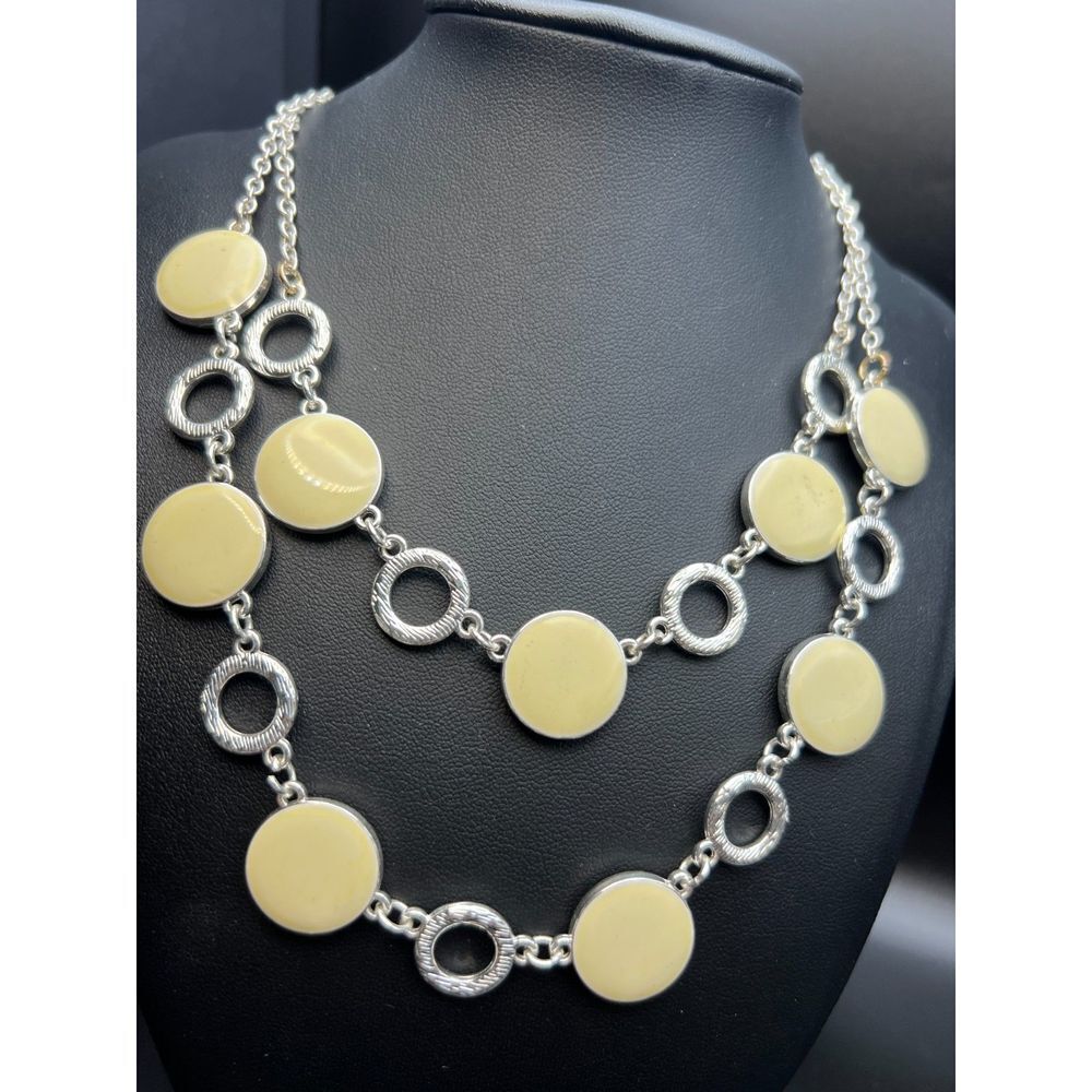 Swarovski Ivory Enamel Necklace (PLEASE READ)